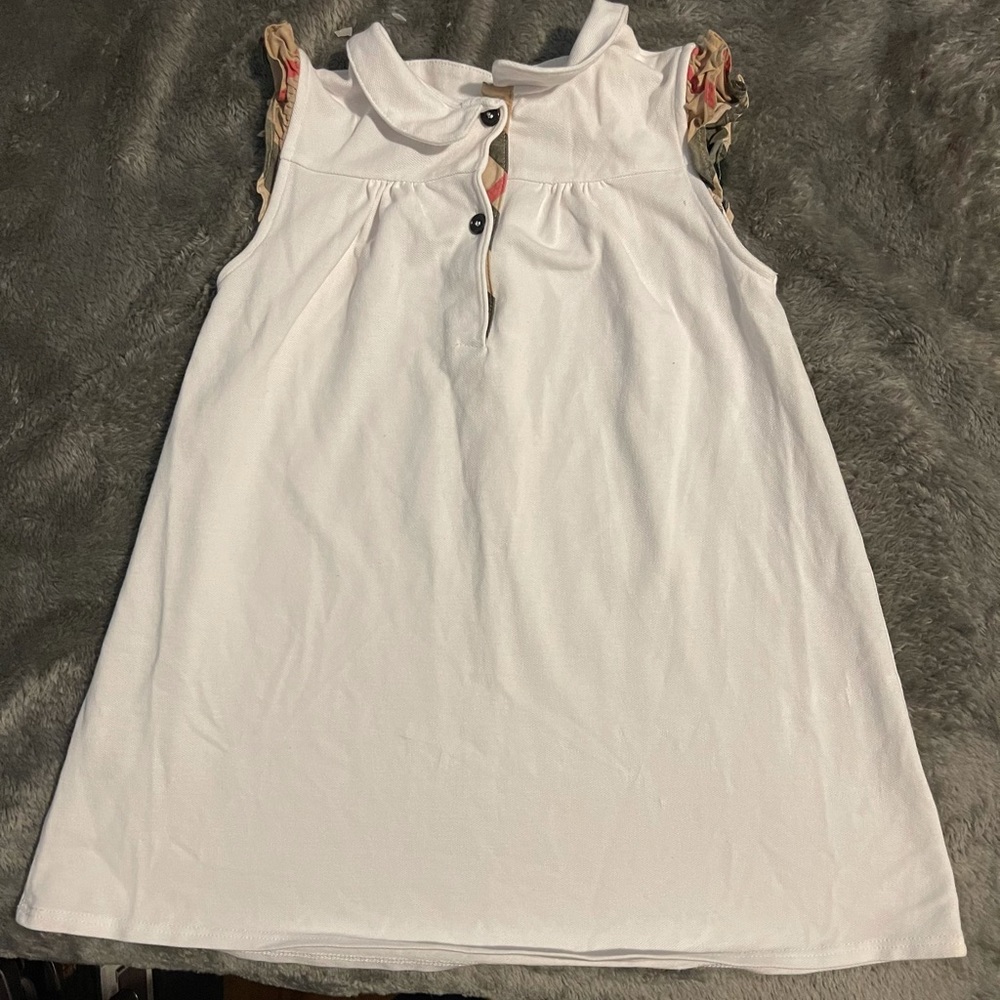 Girl White Burberry Dress.